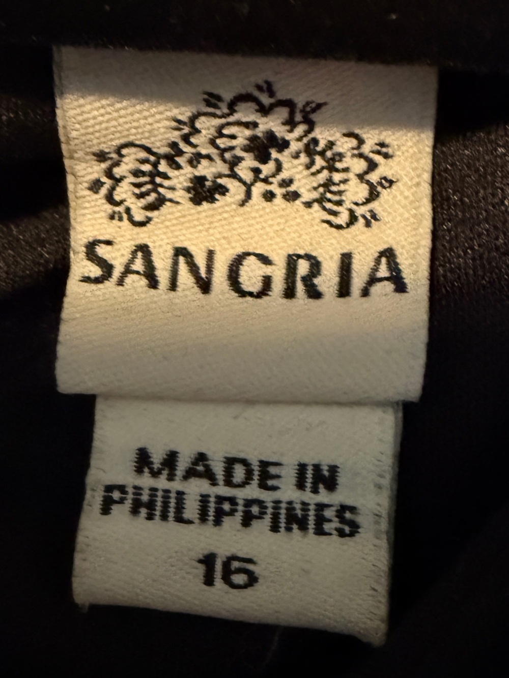 Sangria Black White Handkerchief Hem Dress Size 16 Sleeveless Fit & Flare - Picture 13 of 15